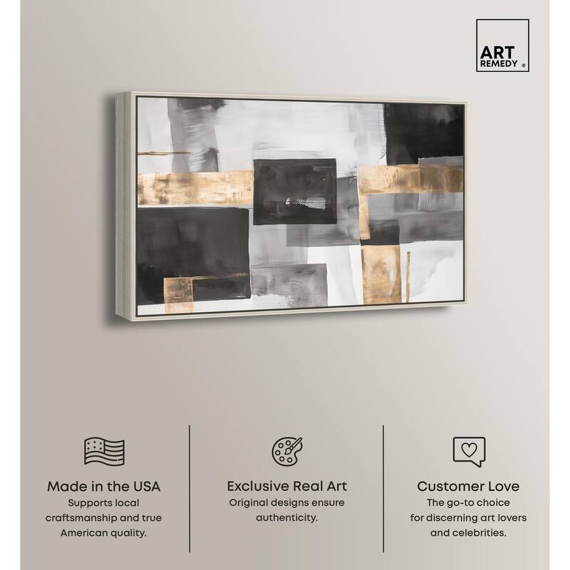 Graphite and Glimmer I Canvas by Art Remedy