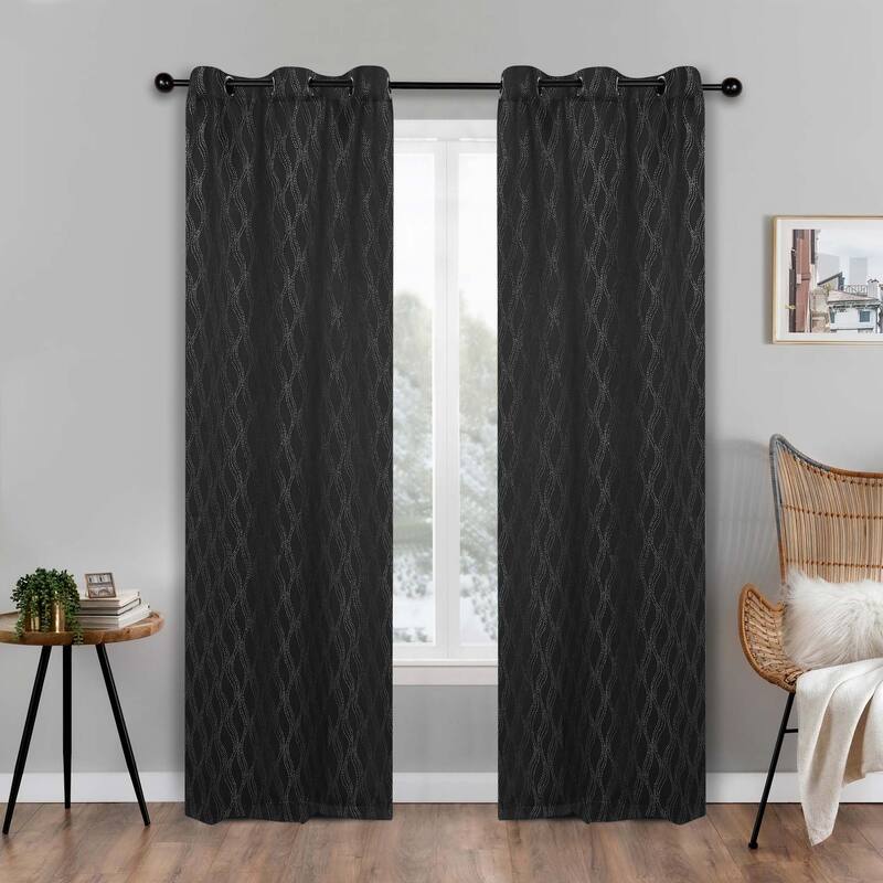 Superior Zuri Washable Room Darkening Curtains, Set of 2 Panels