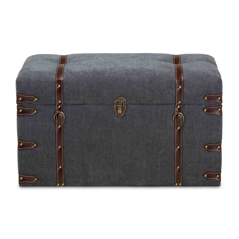 Palma Modern and Contemporary Transitional Storage Trunk Ottoman