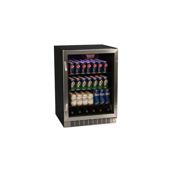 EdgeStar CBR1501SG 24 Inch Wide 148 Can Built-In Beverage Cooler with Tinted Door