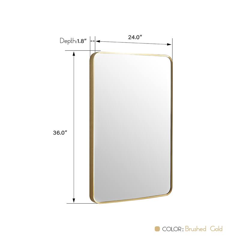 Mutriku Rectangle Aluminum Framed Wall Mount Mirror