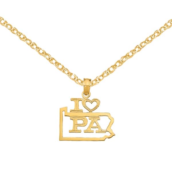 14k Yellow Gold Pennsylvania Pendant 14k Yellow Gold Pennsylvania Pendant