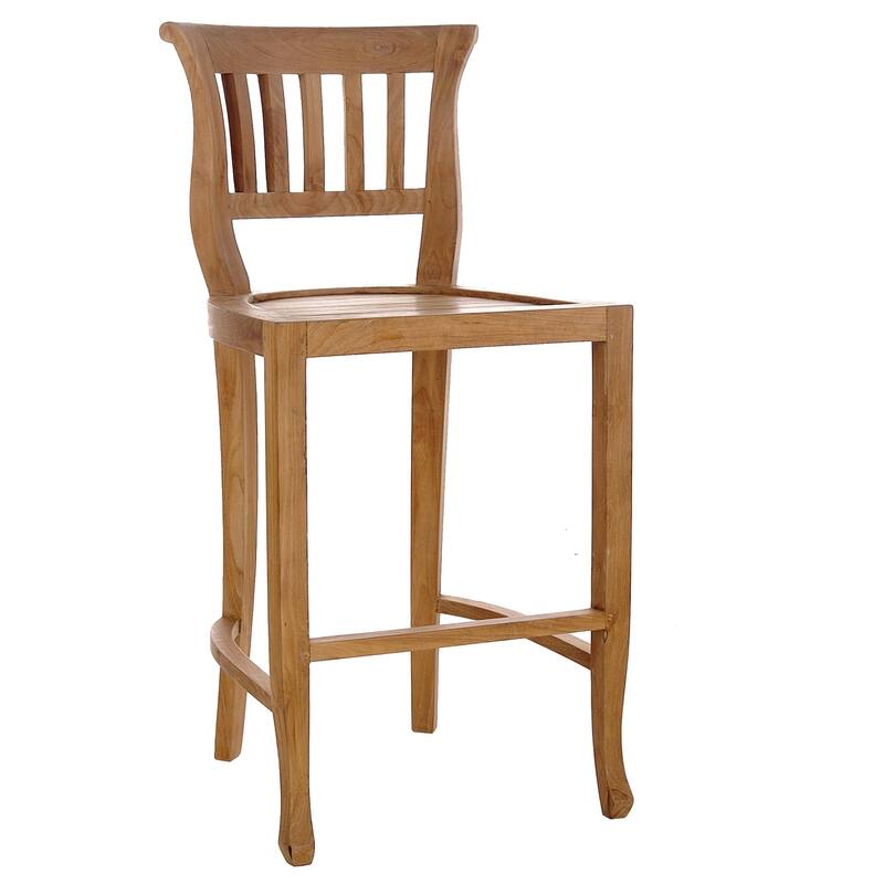 Teak Wood Amsterdam Counter Stool, 24 inch seat