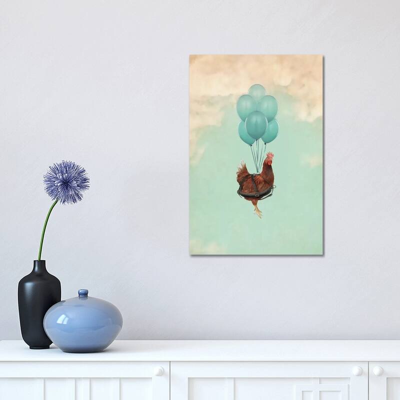iCanvas "Chickens Can't Fly I" by Vin Zzep Canvas Print - 18x12x1.5