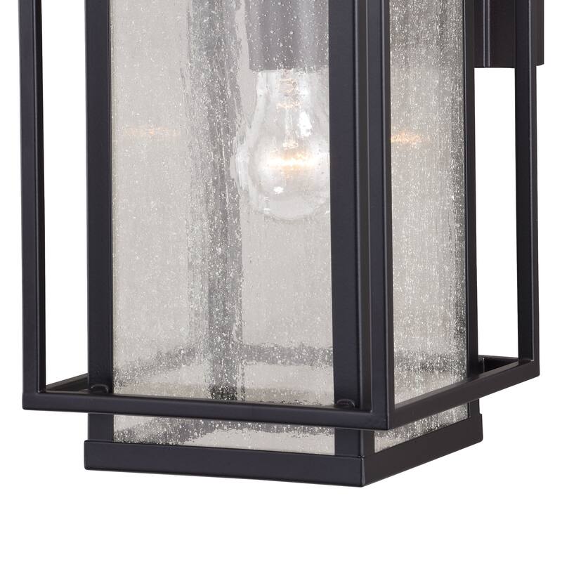 Hyde Park 1 Light Dusk to Dawn Bronze Mission Outdoor Wall Lantern Clear Glass - 7.25-in W x 14-in H x 10.75-in D