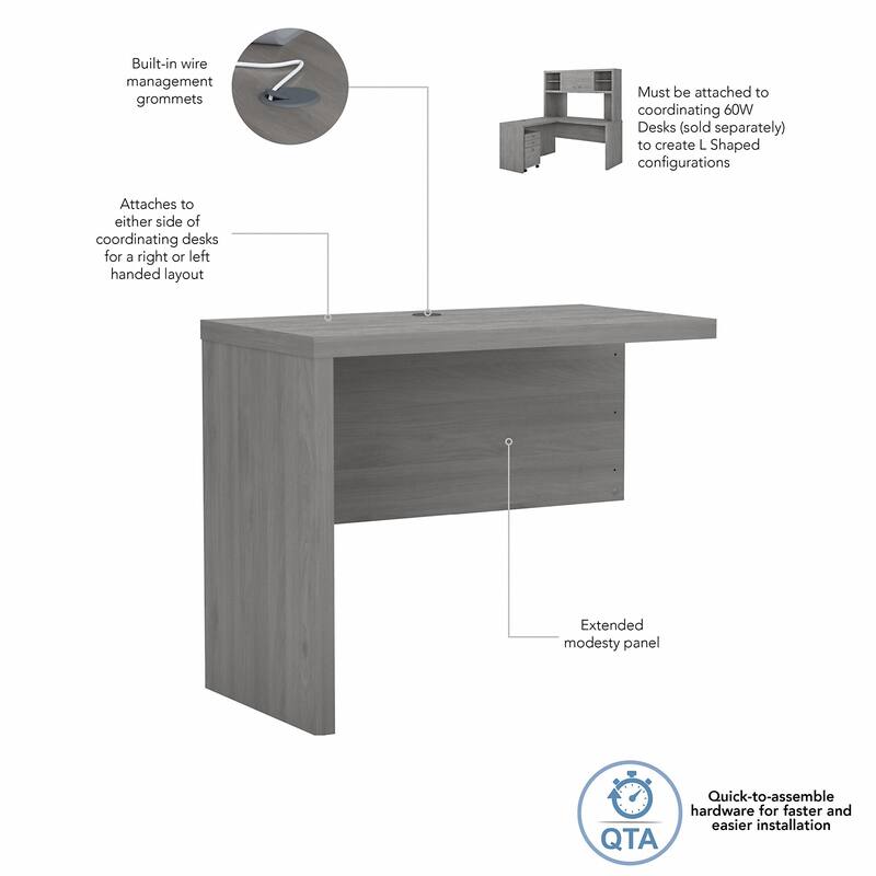 Echo 36W Desk Return by Bush Business Furniture