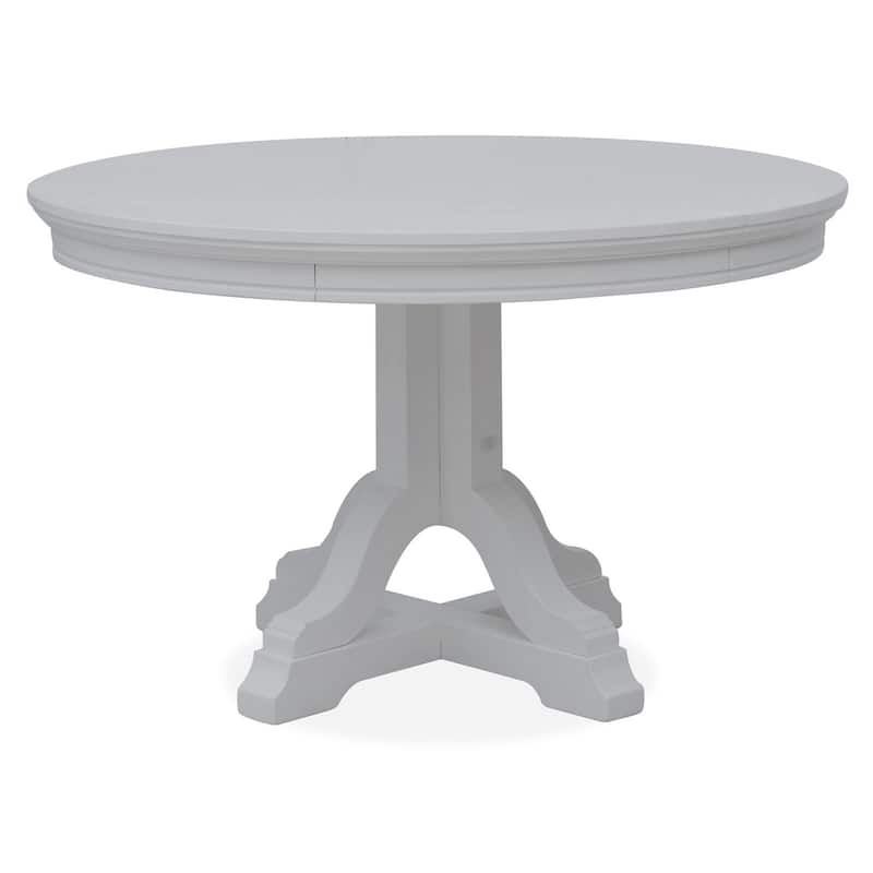Magnussen Home Charleston Harbor Gray Extendable 48" Round Dining Table - 48''W x 48''D x 30''H - 48''W x 48''D x 30''H