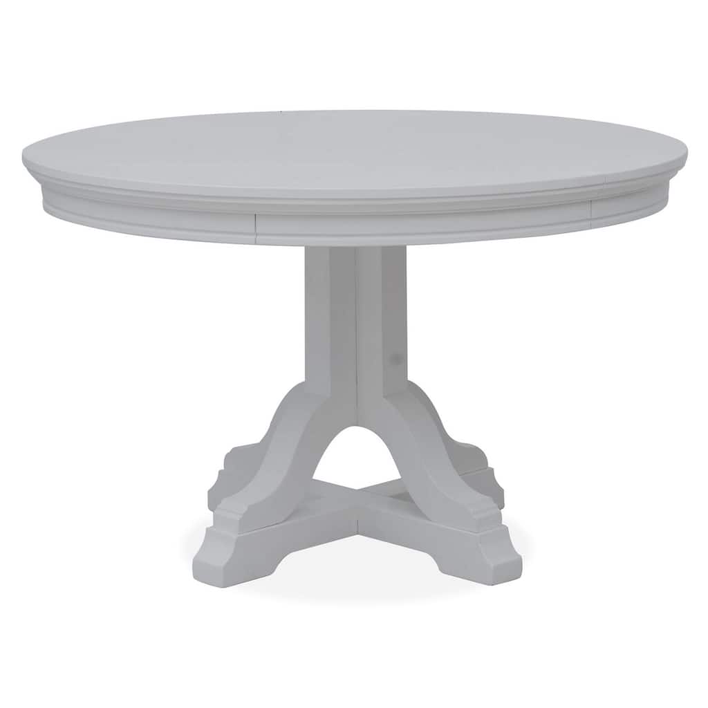 Magnussen Home Charleston Harbor Gray Extendable 48" Round Dining Table - 48''W x 48''D x 30''H