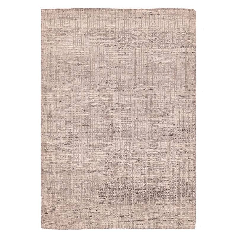 ECARPETGALLERY Hand-knotted Tangier Taupe Wool Rug - 5'5 x 7'9