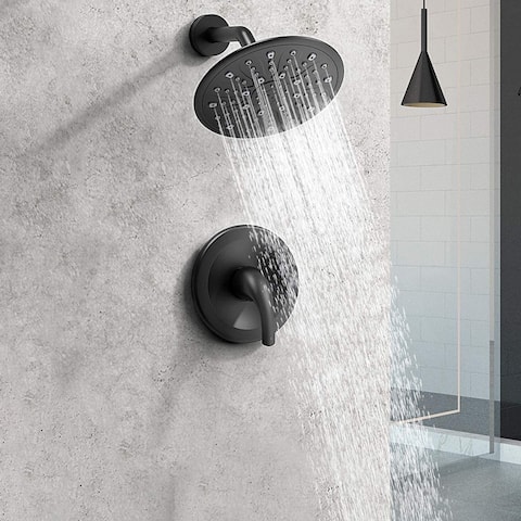 YASINU 9-inch Round Shower Head Bathroom Rainfall Mixer Shower System