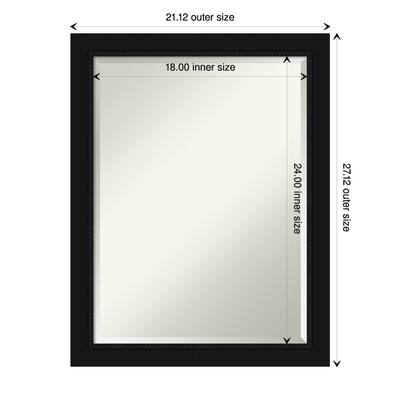 Beveled Wall Mirror - Avon Black Frame - Avon Black
