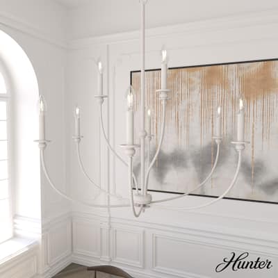 Hunter Southcrest Chandelier - Entry, Dining Table, Kitchen Island - Farmhouse, Transitional, Candle