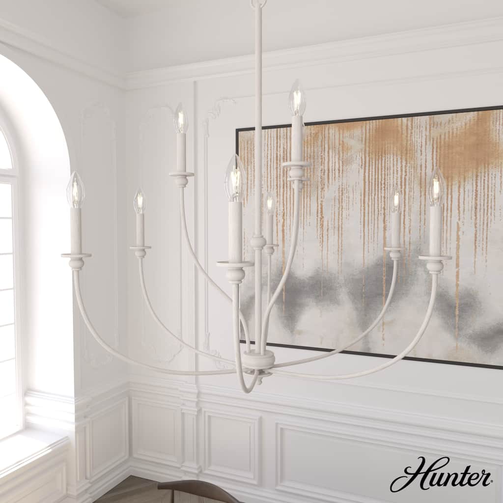 Hunter Southcrest Chandelier - Entry, Dining Table, Kitchen Island - Farmhouse, Transitional, Candle