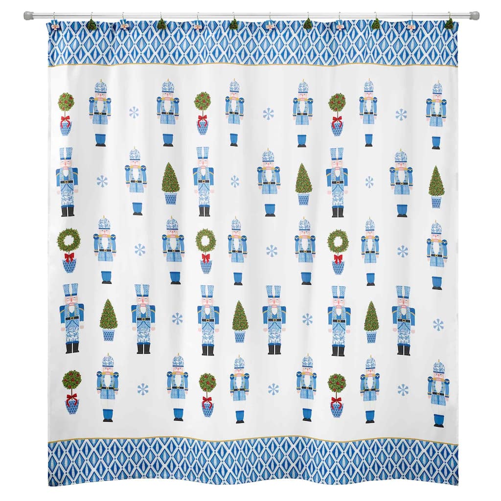 Avanti Linens Nutcracker Trellis Shower Curtain