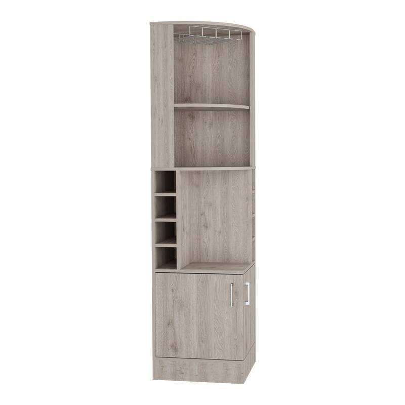 Bar Cabinet Papprika, 8 Wine Cubbies, Double Door, Dark Brown Finish,High quality and durable