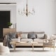 preview thumbnail 2 of 9, Azizon French Country 6-Light Rustic Wood Chandelier Modern Farmhouse Hanging Lights - L29.5 XW 29.5 XH 24.4