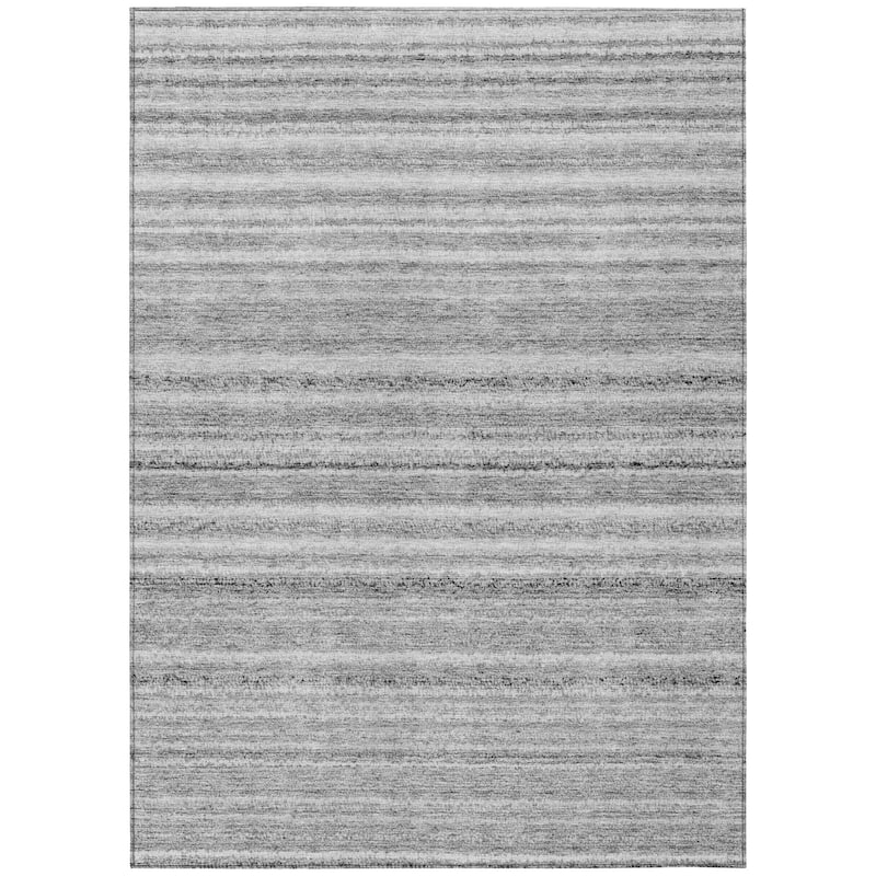 Machine Washable Indoor/ Outdoor Chantille Stripes Rug