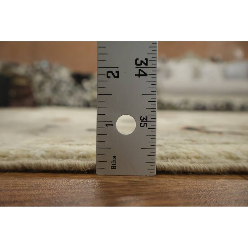 Hand Knotted Oriental 100% Wool Carpet Traditional All-Over Beige & Ivories Ziegler Area Rug - 6' 1'' X 4' 2''