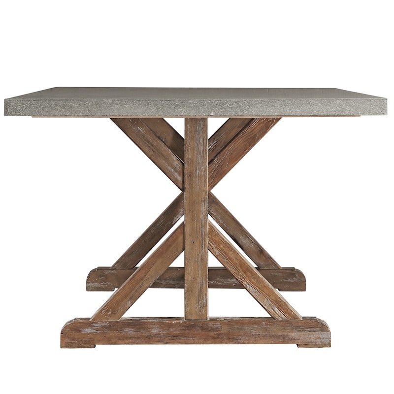 Benchwright Rustic Pine Trestle Accent Dining Table by iNSPIRE Q Artisan