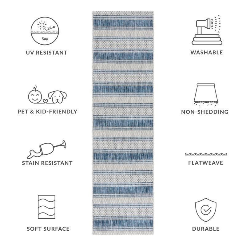 SAFAVIEH Courtyard Zainea Indoor/ Outdoor Waterproof Patio Backyard Rug