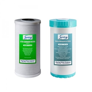 iSpring F2WGB21BM Whole House CTO Carbon & Iron Manganese Filter Cartridges