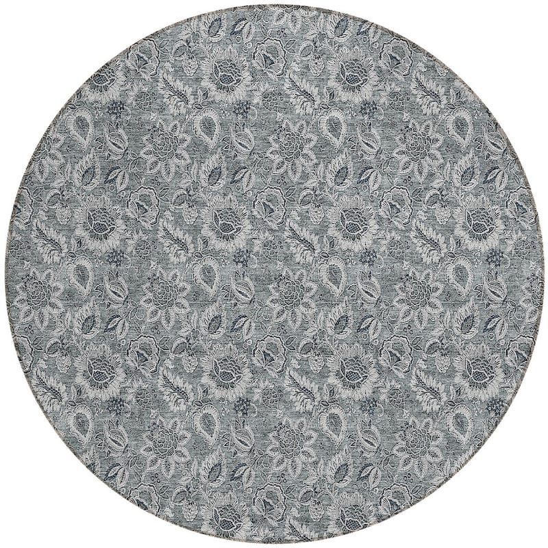 HomeRoots Floral Transitional Rectangle Outdoor Rug
