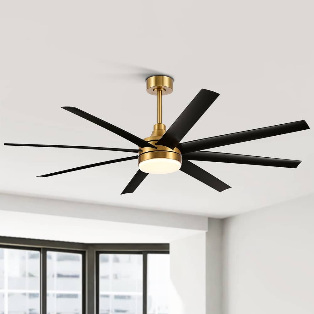 65"/72"/84" Modern LED Ceiling Fan with Light and Remote(8-Blade)
