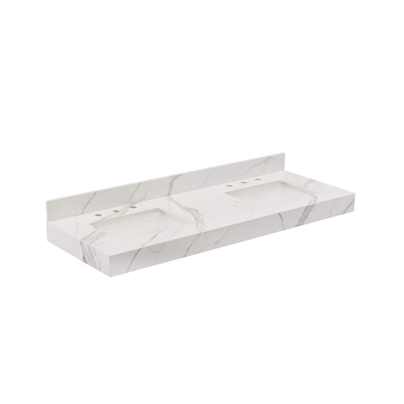 Altair Marseille Bathroom Vanity Countertop in Calacatta White with Sink without Vanity