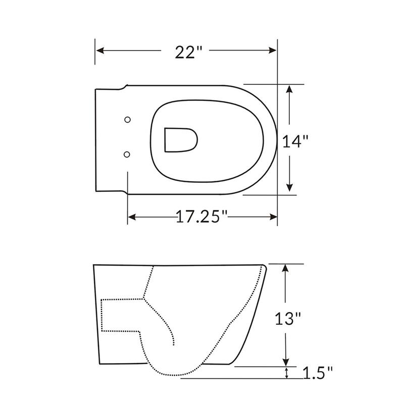 Eviva Storm Elongated Cotton White High Efficiency Toilet w/ Soft Closing Seat