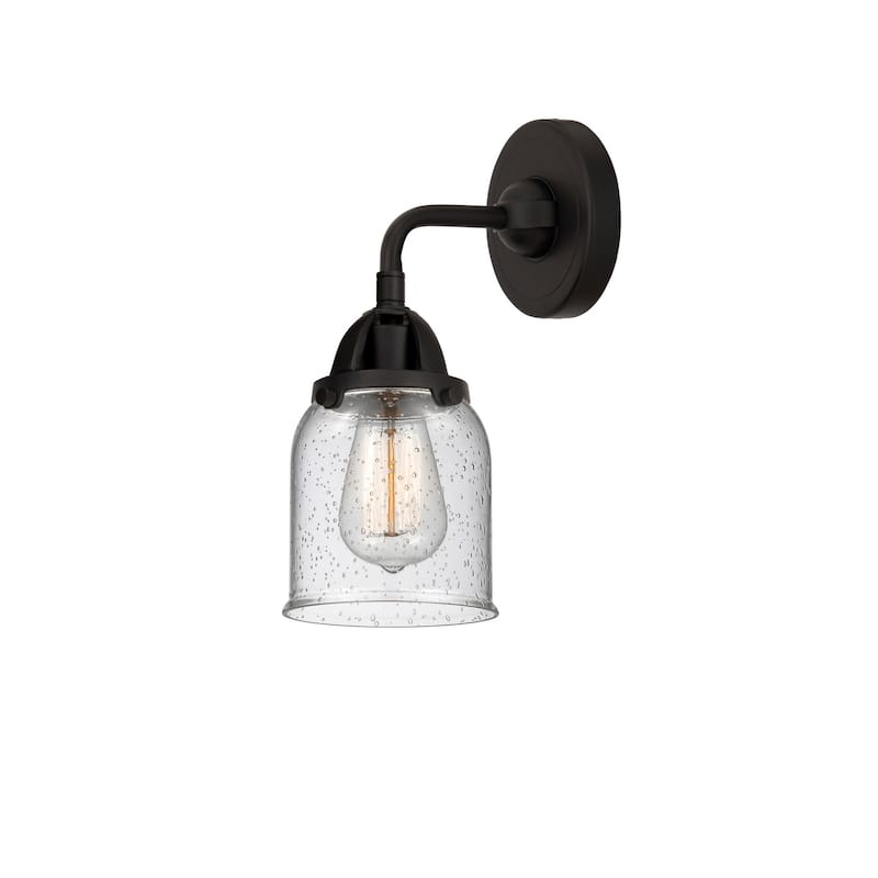 Innovations Lighting 288-1W-10-5 Bell Sconce Bell 10" Tall Wall Sconce - Matte Black / Seedy