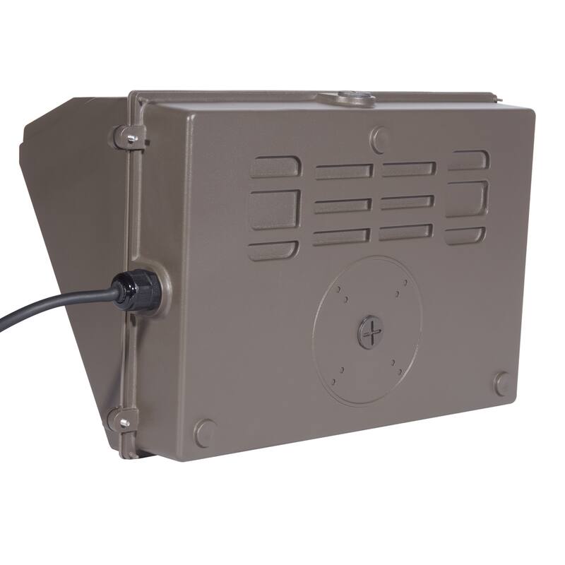 SAFAVIEH Lighting Albi Commercial Lighting LED Wall Pack Light 150W 16800 Lumens - Bronze - 14Wx7Dx9H