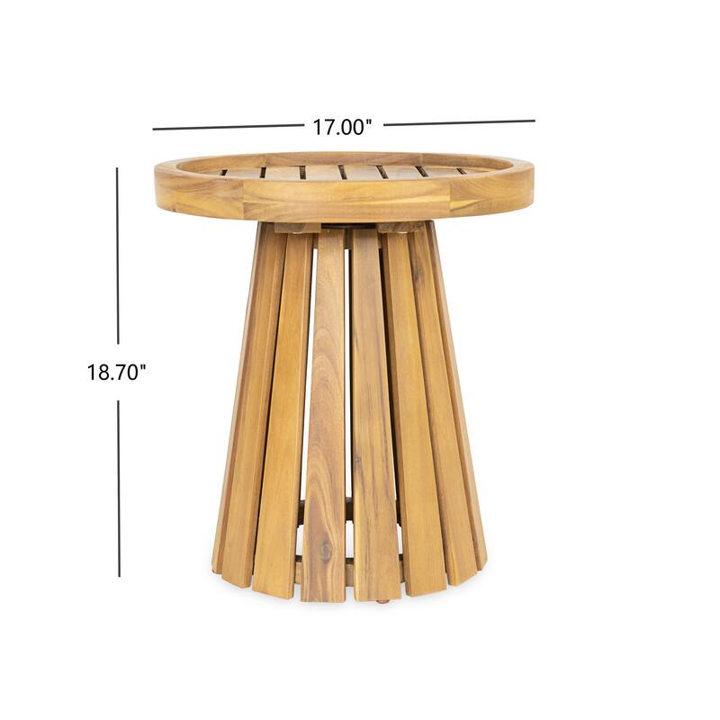 Christopher Knight Home Zephyron Acacia Wood Side Table with Natural Grain