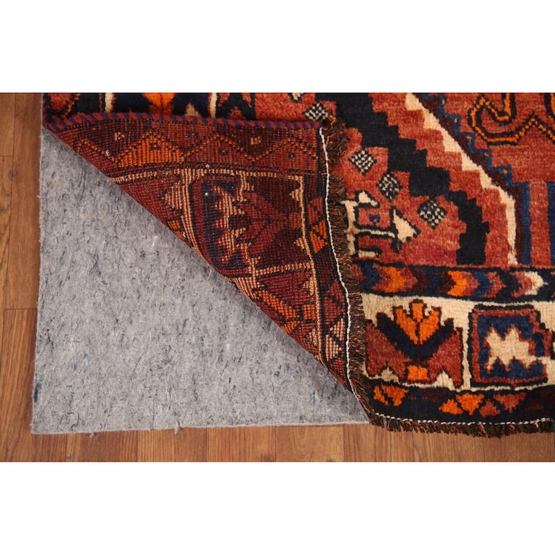 Hand Knotted Oriental 100% Wool Carpet Traditional Tribal Oranges & Rust Lori Area Rug - 8' 2'' X 4' 3''
