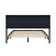 preview thumbnail 10 of 39, Queen Size Corduroy Platform Bed with Tufted Headboard and Metal Legs