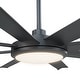 preview thumbnail 4 of 3, 60" Black 8-Blade Metal LED Ceiling Fan with Remote