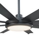 preview thumbnail 10 of 10, 60" Matte Black 8-Blade LED Ceiling Fan with Light and Remote