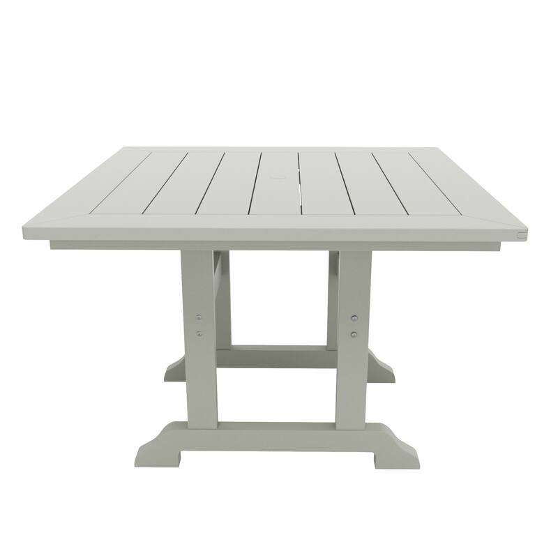 Laguna Hdpe All Weather Outdoor Patio Dining Set with Square Table, Arm Chairs (5-Piece Set)