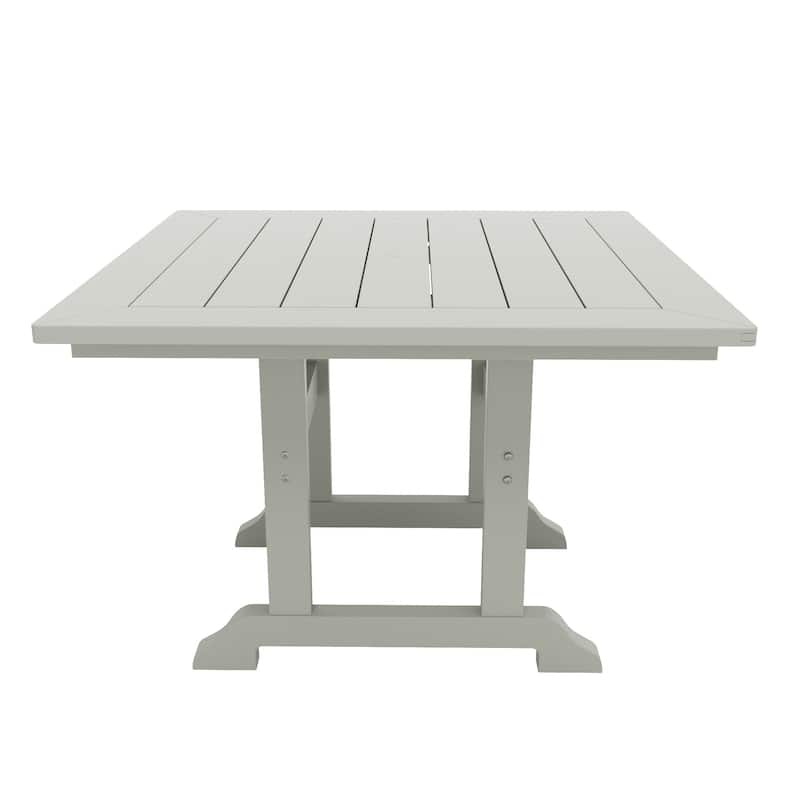 Shoreside 5-Piece Square Poly Eco-Friendly All Weather Outdoor Dining Set with Armchairs
