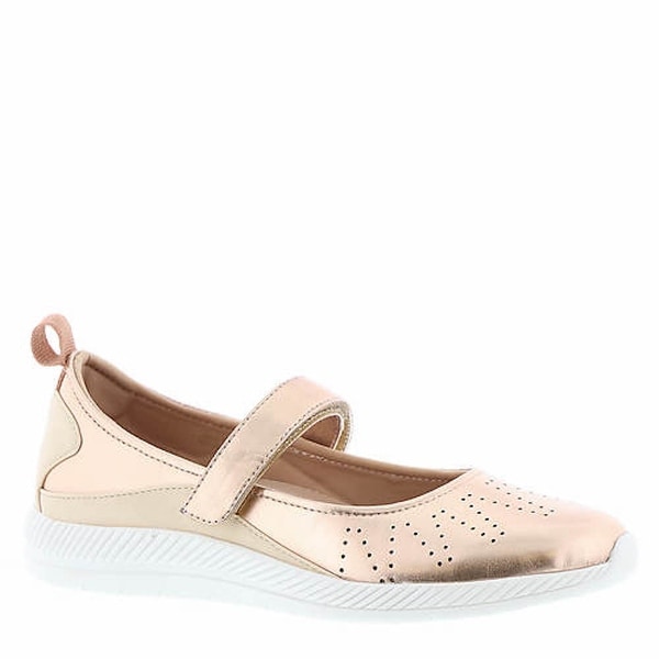 NEW Easy Spirit Womens Garima Gold Closed Toe Ankle Strap Mary Jane Shoes