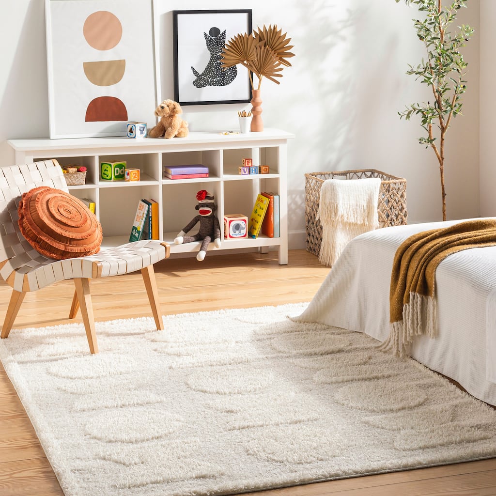 Livabliss Rodos Modern Shapes Plush Area Rug