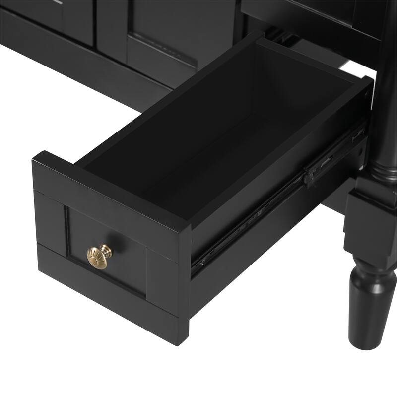 GDFStudio - Mia Modern 30" Bathroom Vanity with Ceramic Sink, Soft-Close Drawers & Adjustable Shelf