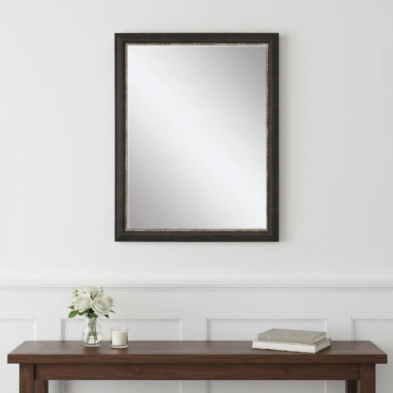 HomeRoots 45" Dark Brown Accent Mirror - 35.00 in. x 45.00 in. x 2.00 in. - 35.00 in. x 45.00 in.  x 2.00 in.