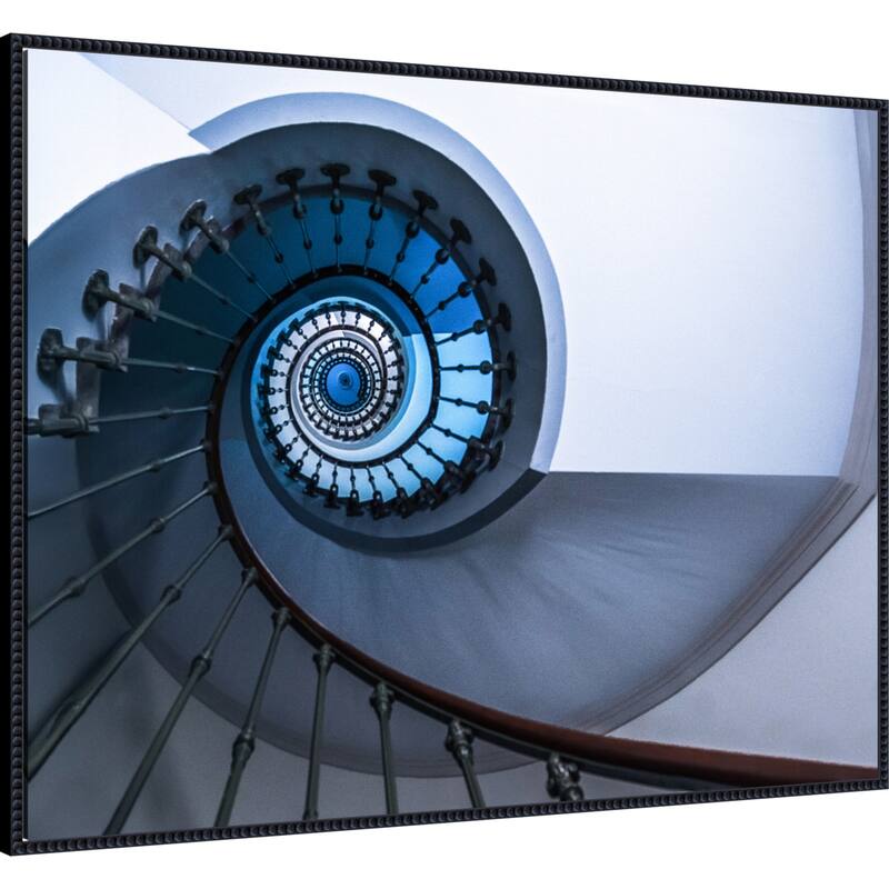 Deep Blue by Rana Jabeen Framed Canvas Wall Art Print