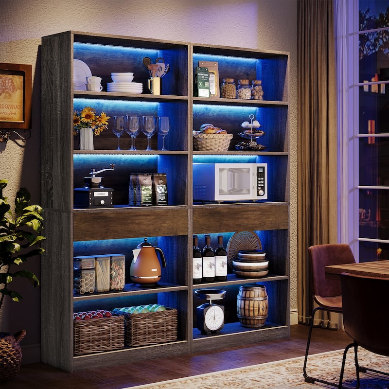 5-Tier Bookcase with LED Lights