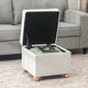 preview thumbnail 126 of 149, Adeco Square Storage Ottoman 17 inch Footstool