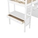 preview thumbnail 10 of 10, White Twin Size Pine Wood Loft Bed with Built-in Desk with Two Drawers, and Storage Shelves and Drawers