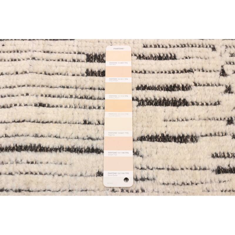 ECARPETGALLERY Hand-knotted Tangier Cream Wool Rug - 4'11 x 7'9