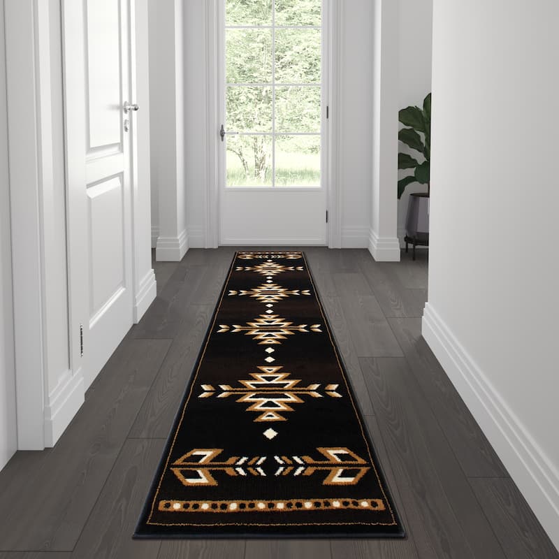 Southwestern Style Area Rug - 2' x 7' - Brown