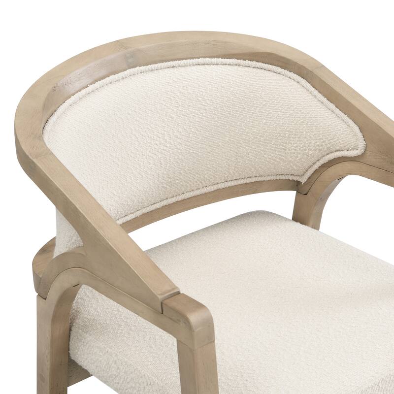 Christopher Knight Home - Nala Modern Upholstered Wood Dining Chair with Ergonomic Curved Back (Set of 2)