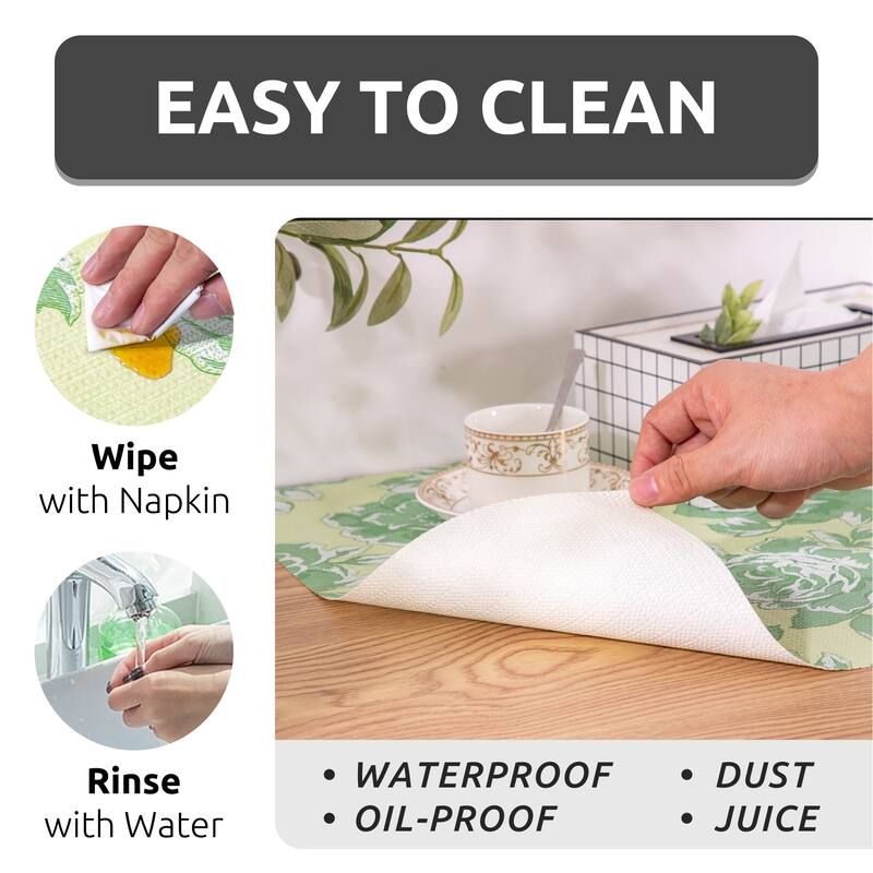 Ray Star Grey or Green Floral Shelf liner18x96 12×120In